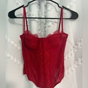 Urban Outfitters Red Corset Top